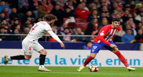  أتلتيكو مدريد يُكمل عقد نصف النهائي بكأس ملك إسبانيا بفوز مثير على إشبيلية